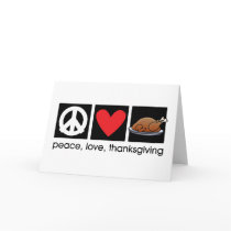 Peace, Love, Thanksgiving Greeting Note Card