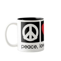 Peace, Love, Thanksgiving mugs
