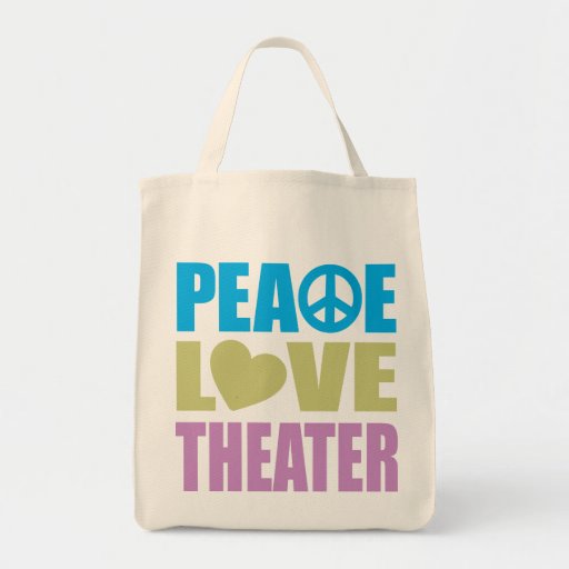 Peace Love Theater Canvas Bags