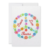 Peace Love Theatre Personalized Announcements