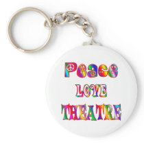 Peace Love Theatre Key Chains