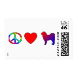 Peace Love Tibetan Mastiffs postage