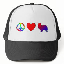 Peace Love Tibetan Spaniels hats