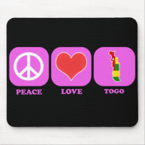 Peace Love Togo mousepads