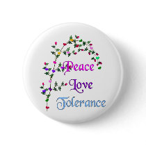 Peace Love Tolerance buttons by orsobear Peace Love Tolerance buttons