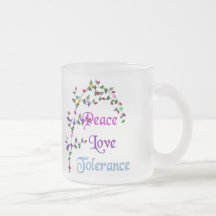 Peace Love Tolerance Coffee Mug