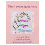 Peace Love Tolerance Personalized Flyer
