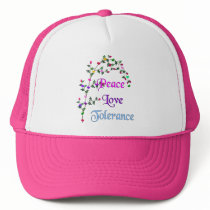 Peace Love Tolerance hats by orsobear Peace Love Tolerance hats
