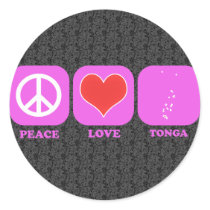 Peace Love Tonga Stickers