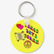 Peace Love Torah Keychain