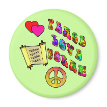 Peace Love Torah Magnets magnets