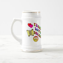 Peace Love Torah Steins mugs