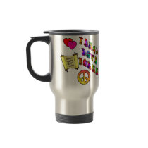 Peace Love Torah Travel Mugs