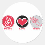 Peace Love Track Sticker