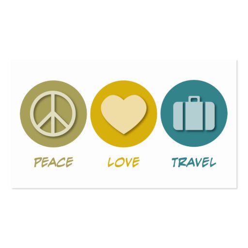 Peace Love Travel Business Cards (back side)