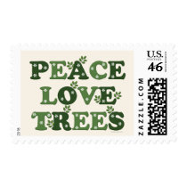 Peace Love Trees Postage Stamps