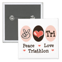 Peace Love Tri Button buttons