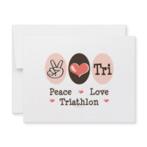 Peace Love Tri Invitation Card