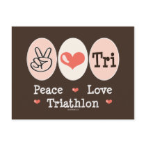 Peace Love Tri Postcard