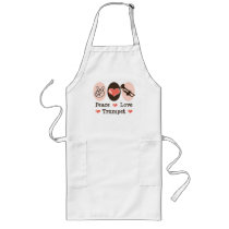 Peace Love Trumpet Apron