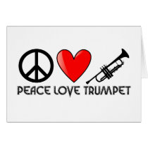 Peace, Love, Trumpet cards