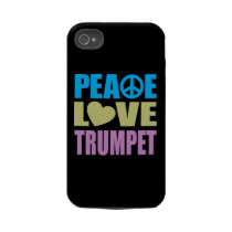 Peace Love Trumpet Tough Iphone 4 Cases