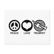Peace Love Trumpet Postcard