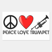 Peace, Love, Trumpet stickers