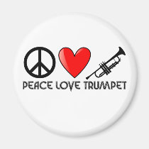 Peace, Love, Trumpet magnets