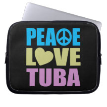 Peace Love Tuba Computer Sleeves
