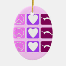 Peace Love Tumble Ornaments