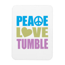 Peace Love Tumble Rectangular Magnet