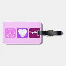 Peace Love Tumble Tags For Bags