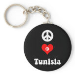 Peace love Tunisia Keychains