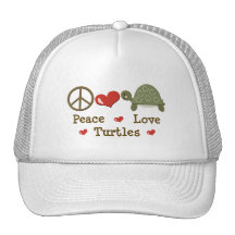 Peace Love Turtles Cap Mesh Hats