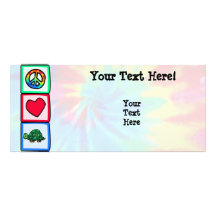 Peace, Love, Turtles Custom Rack Cards