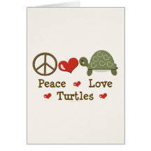 Peace Love Turtles Greeting Card
