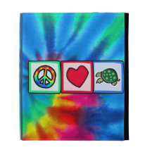 Peace, Love, Turtles iPad Folio Cases