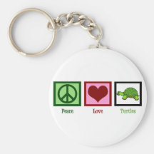 Peace Love Turtles Key Chain