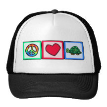 Peace, Love, Turtles Mesh Hat