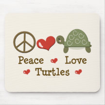 Peace Love Turtles Mousepad