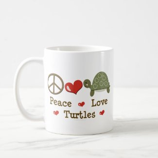 Peace Love Turtles Mug mug