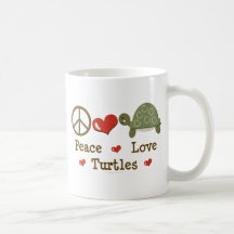 Peace Love Turtles Mug
