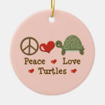 Peace Love Turtles Ornament