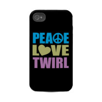 Peace Love Twirl Iphone 4 Tough Case