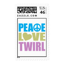 Peace Love Twirl Postage Stamps