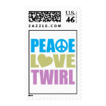Peace Love Twirl Postage Stamps