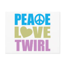 Peace Love Twirl Postcard
