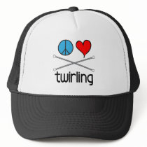 Peace Love Twirling Mesh Hat