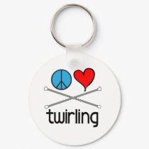 Peace Love Twirling keychains